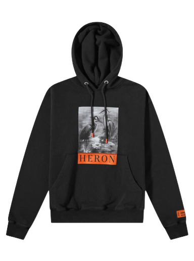 Sweatshirt HERON PRESTON BW Hoodie Fekete | HMBB017C99JER0041001