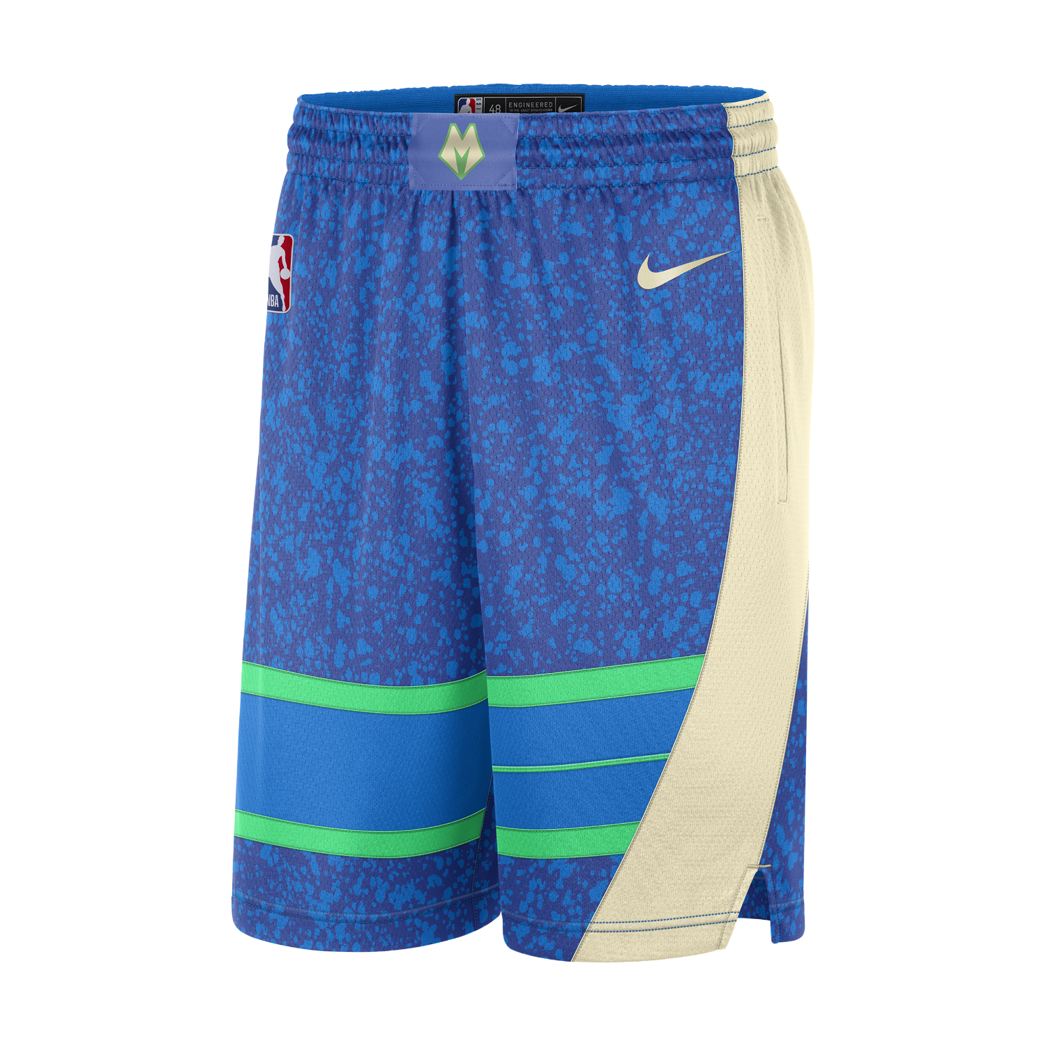 Rövidnadrág Nike Dri-FIT NBA Swingman Milwaukee Bucks 2023/24 City Edition Kék | DX8709-406, 0