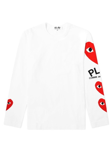 Póló Comme des Garçons 'Play Multi Heart Tee Fehér | P1T259-1