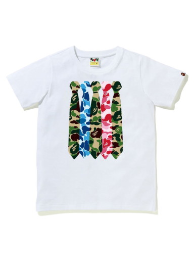 Póló BAPE Womens ABC Camo Neck Tie Tee Fehér | 1I30-210-013