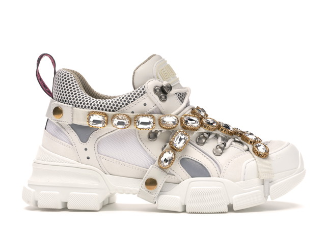 Sneakerek és cipők Gucci Flashtrek SEGA Ivory Removable Crystal (W) Szürke | 541445 GGZ50 9081