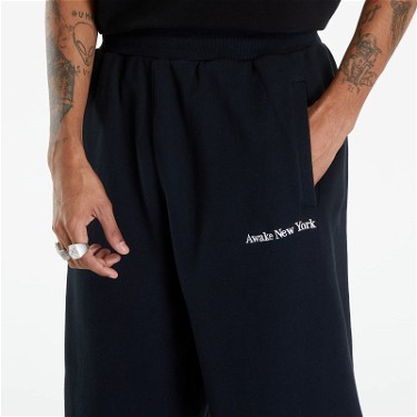 Sweatpants Awake NY Serif Logo Embroidered Sweatpant Black Fekete | AWK-SP24-PA008-BLK, 2