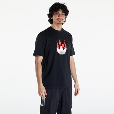 Póló adidas Originals Flames Logo Tee Black Fekete | IS0178, 0