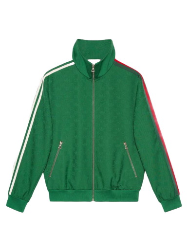 Dzsekik Gucci adidas x GG Trefoil Jacquard Jacket Zöld | 705756 ZAI22 3229