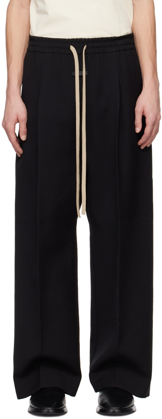 Nadrág Fear of God Black Pleated Trousers Fekete | FG840-400DWO