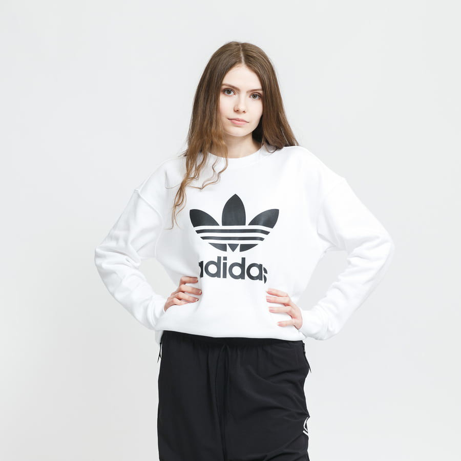 Sweatshirt adidas Originals Trefoil Crew Fehér | gn2961, 0