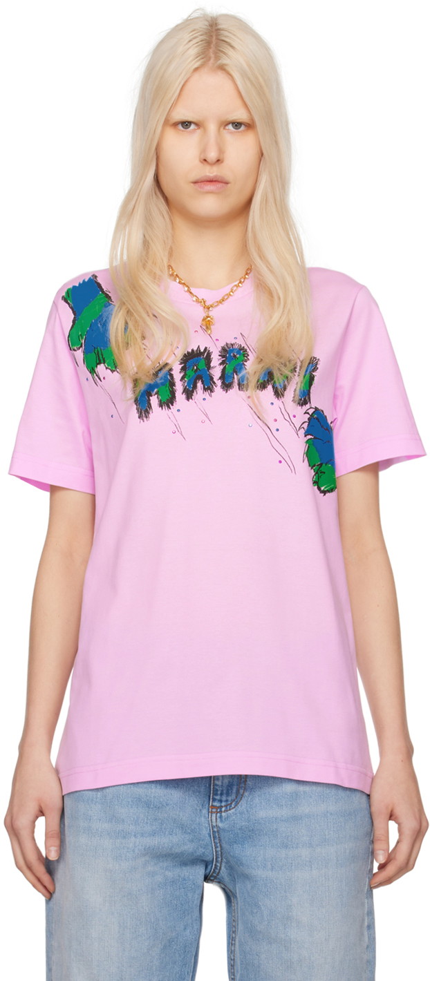 Póló Marni SSENSE x  T-Shirt Rózsaszín | HUMU0198PY USCW09