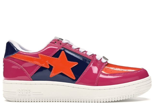 Sneakerek és cipők BAPE Bape Sta Low "Color Block Pink Orange Navy" 
Piros | 1F80191001-PNK