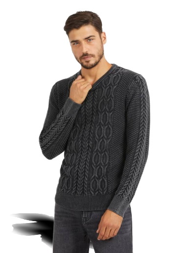 Pulóver GUESS Cable Knit Fekete | M3BR21Z2BB0