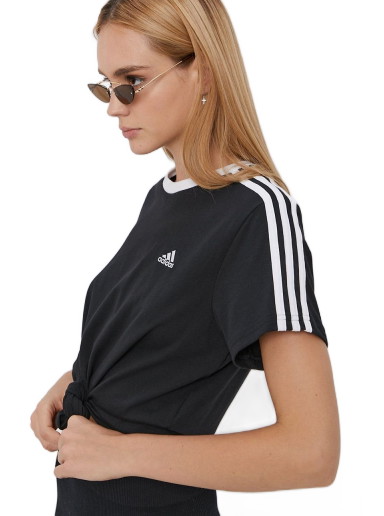 Póló adidas Originals Essentials 3-Stripes Tee Fekete | GS1379