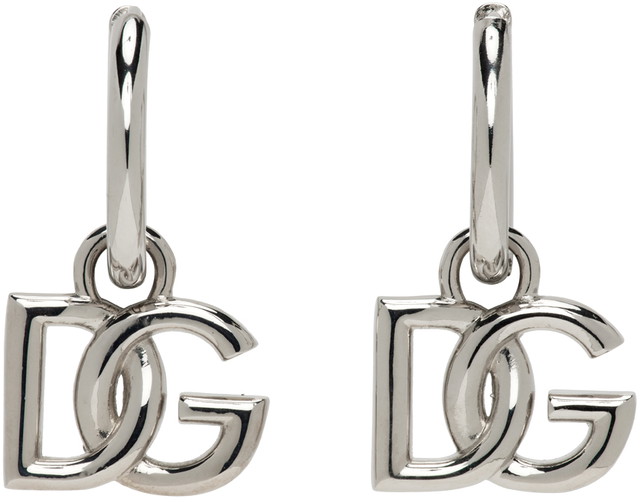 Fülbevaló Dolce & Gabbana Silver Logo Earrings Fémes | WEN5L3W1111