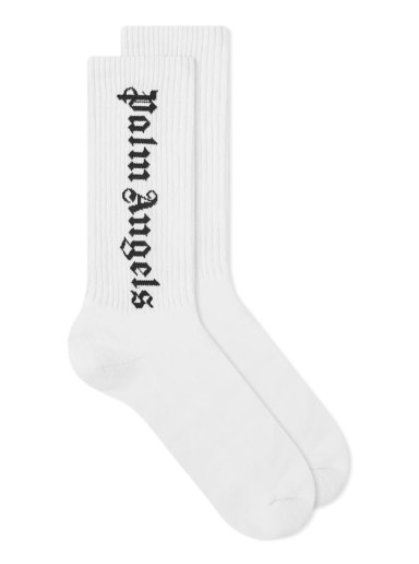 Zoknik és harisnyanadrágok Palm Angels Logo Socks Fehér | PMRA001C99FAB0020110