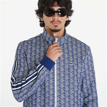 Sweatshirt Lacoste Paris Jacquard Monogram Zipped Sweatshirt Sötétkék | SH1368-00-QIE, 4