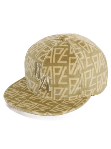 Kupakok BAPE Logo Monogram Velour Cap Bézs | 1J30-180-009