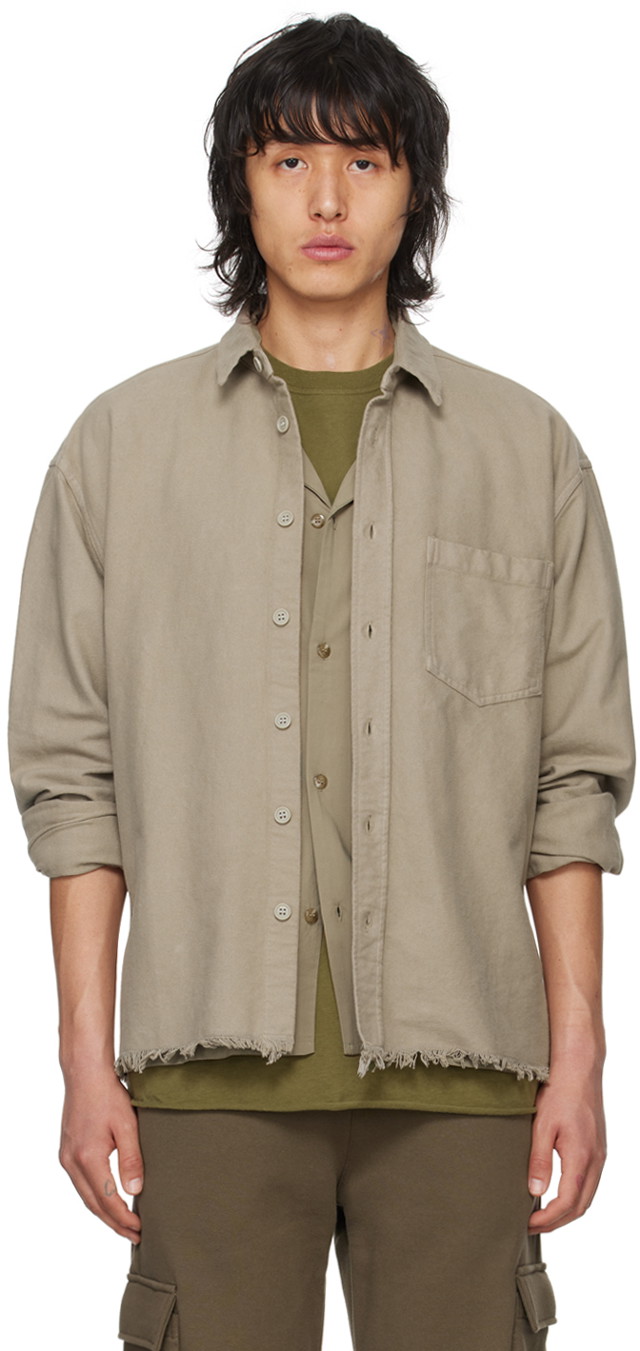 Ing John Elliott Hemi Oversized Shirt Bézs | E047F9234A