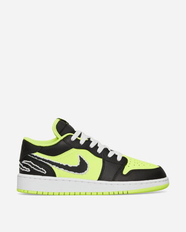 Sneakerek és cipők Jordan Air Jordan 1 Low SE Black Cat Volt Zöld | DX6666-701, 4