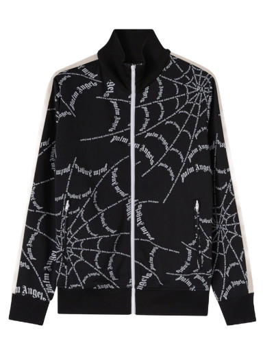 Sweatshirt Palm Angels Spider Web Classic Track Jacket Fekete | PMBD001F22FAB0061001