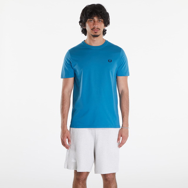 Póló Fred Perry Crew Neck T-Shirt Ocean/ Navy Kék | M1600 V35