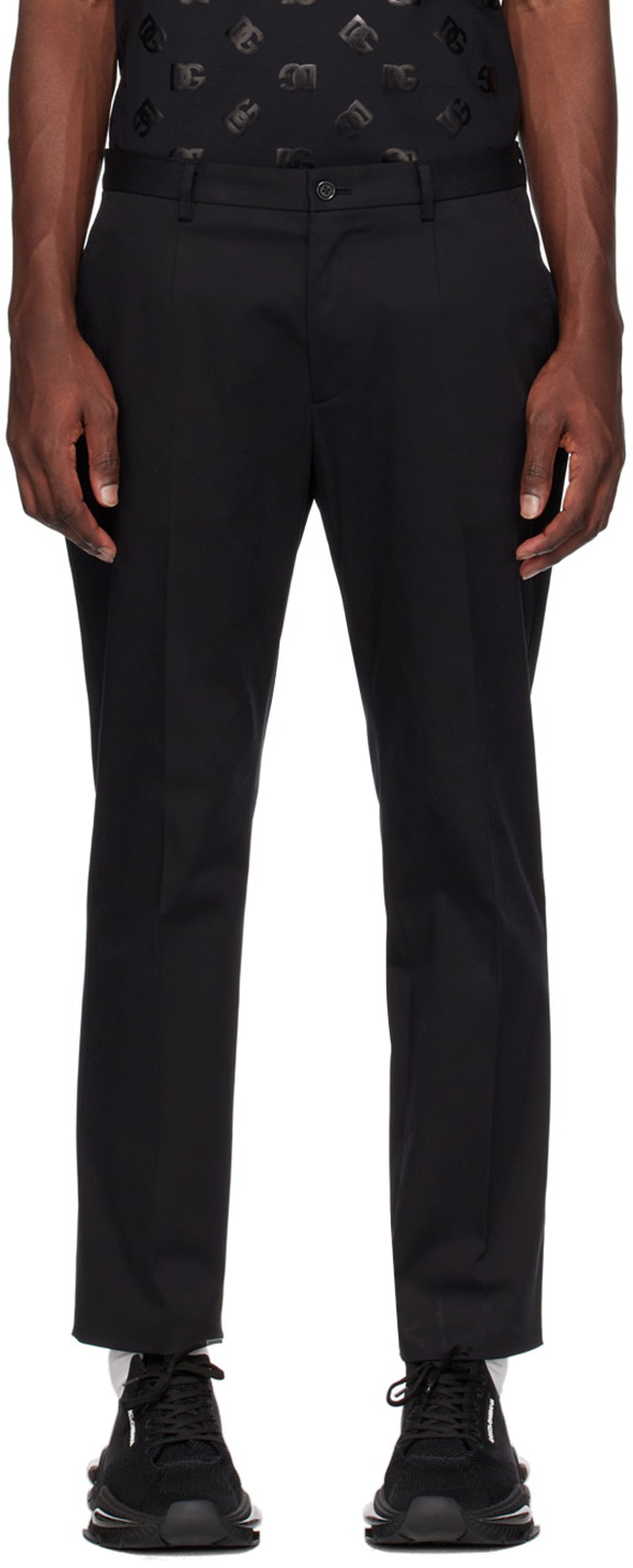 Nadrág Dolce & Gabbana Black Tailored Trousers Fekete | GVB6ETFUFMJ