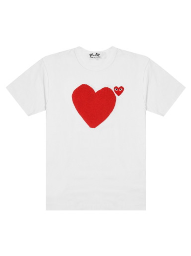 Póló Comme des Garçons PLAY Red Emblem No Eyes T-Shirt Fehér | AZ T222 051 1