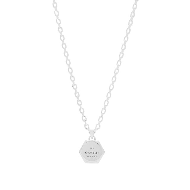 Nyakláncok és láncok Gucci Trademark Hexagonal Necklace "Silver" Fémes | YBB77917500100U