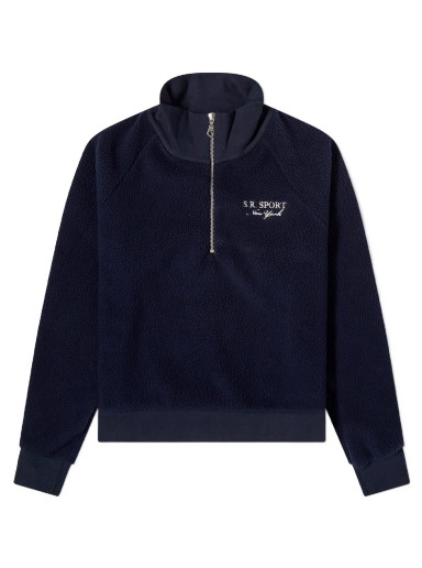 Sweatshirt Sporty & Rich Sport Sherpa Quarter Zip Sötétkék | QZ662NA