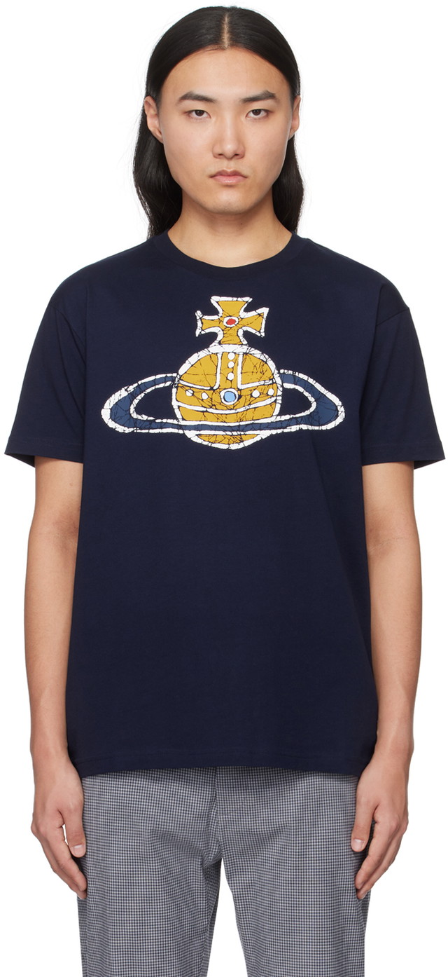 Póló Vivienne Westwood Time Machine T-Shirt Sötétkék | 3G01001L-J001M-