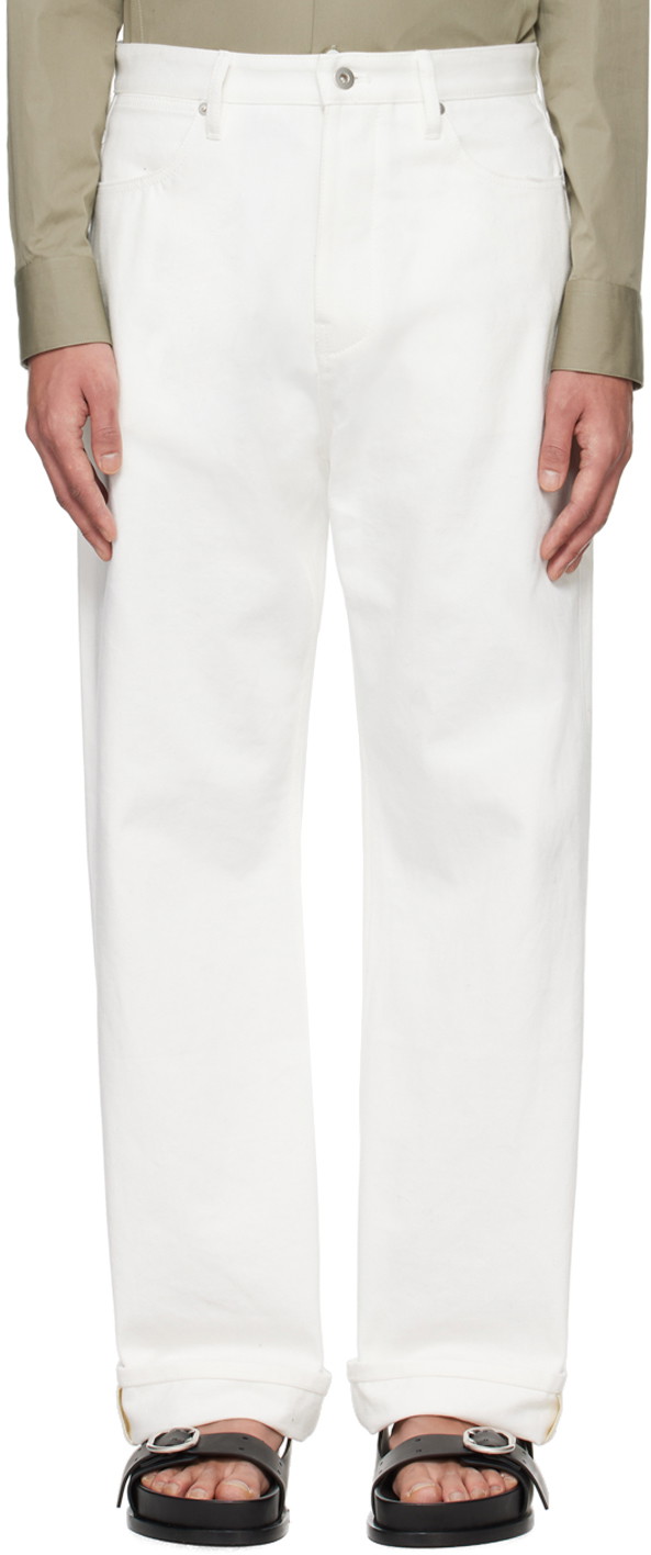 Farmer Jil Sander Twisted Jeans Fehér | J23KA0102_J46544