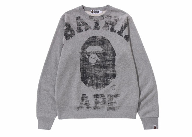 Sweatshirt BAPE BAPE Big College Crewneck Gray Szürke | 1J80-113-002