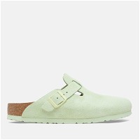 Boston Slim Fit Suede Mules - Faded Lime