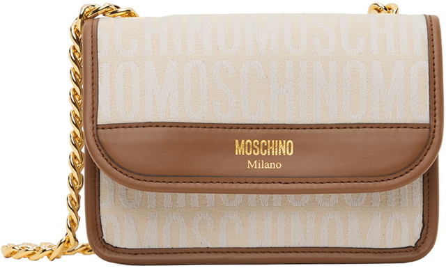 Válltáskák Moschino Logo Shoulder Bag "Off-White & Tan" Bézs | 7437 8275 A1006