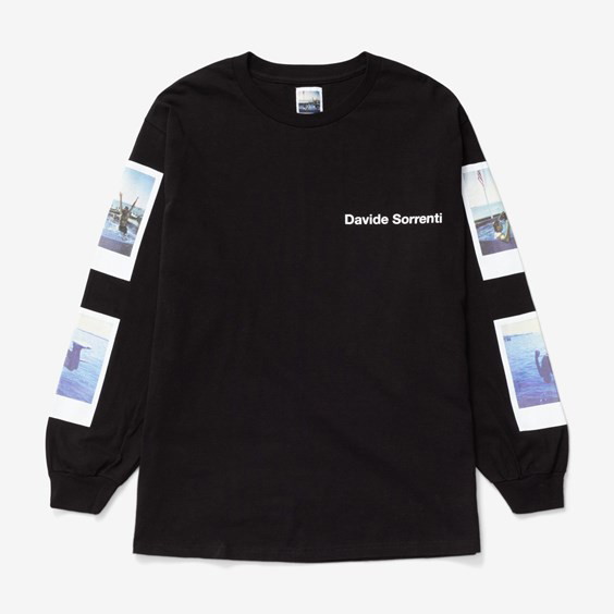 Póló WACKO MARIA Crew Neck Long Sleeve T-shirt x Davide Sorrenti Fekete | DAVIDES-WM-LT01