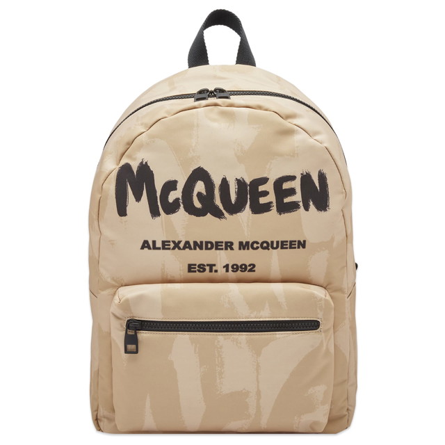 Hátizsákok Alexander McQueen Metropolitan Graffiti Backpack Bézs | 6464571AAQ1-9769