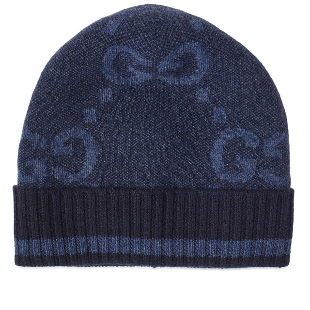 Beanie sapkák Gucci Cashmere Beanie Sötétkék | 676827-4GABX-4469