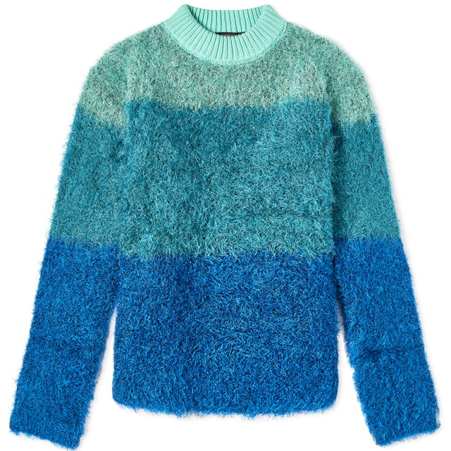 Pulóver Andersson Bell Color Block Shaggy Sweater Kék | ATB1028M-BLUE