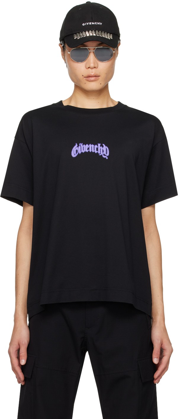 Póló Givenchy Bonded T-Shirt Fekete | BM71JB3YJM001