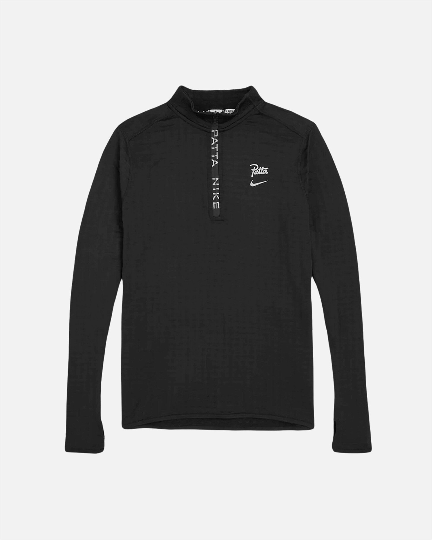 Póló Nike Patta Running Team Half-Zip Longsleeve Black Fekete | FJ3069-010, 0
