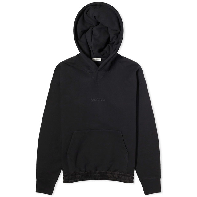 Sweatshirt Saint Laurent Triangle Hoodie Fekete | 773358Y36SW-1000