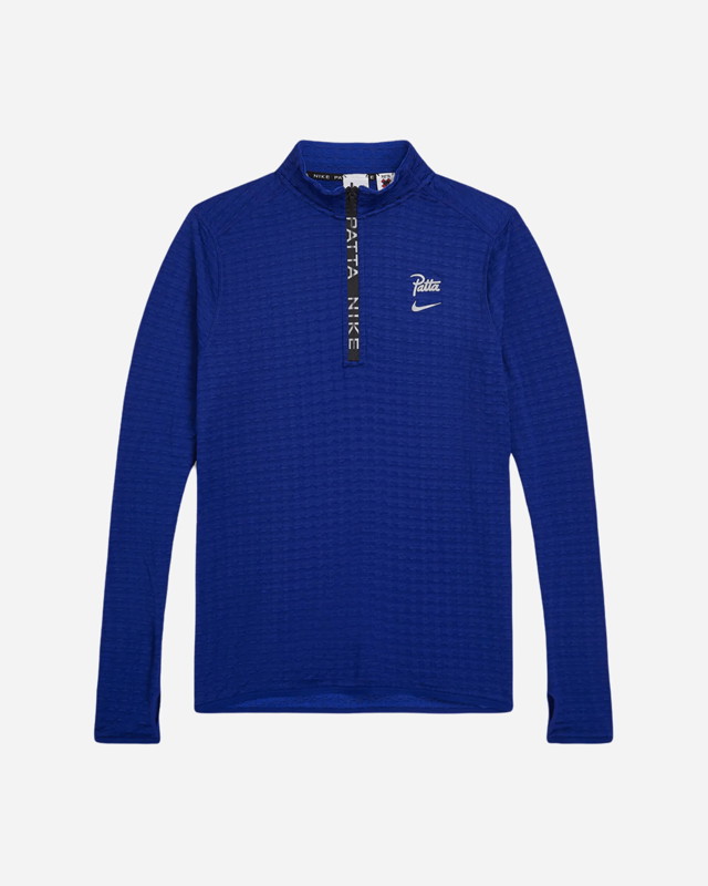 Patta Running Team Half-Zip Longsleeve Deep Royal Blue