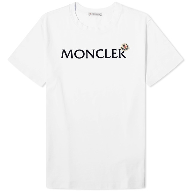 Póló Moncler Tonal Logo T-Shirt Fehér | 8C000-57-8390T-001