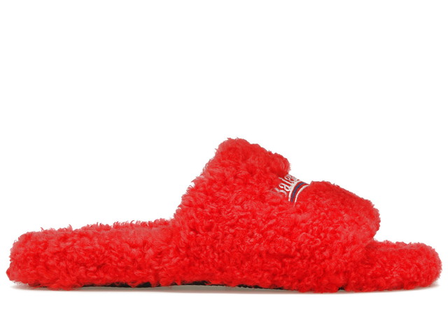 Sneakerek és cipők Balenciaga Furry Slide Red 
Piros | 654747W2DO16596