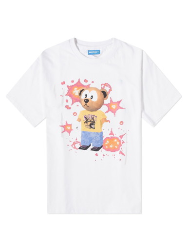 Póló MARKET 32-Bit Bear T-Shirt Fehér | 399001581-WHT