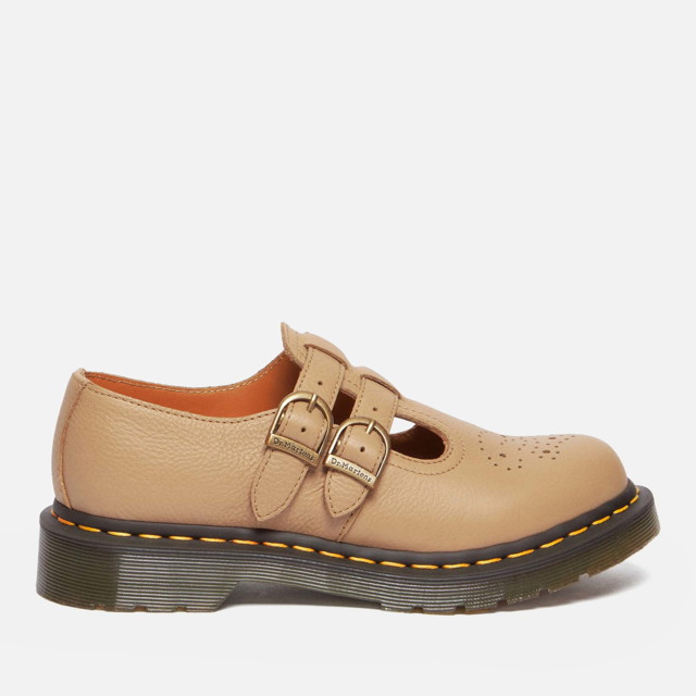 Sneakerek és cipők Dr. Martens 8065 Virginia Leather Mary-Jane W Bézs | 30692439