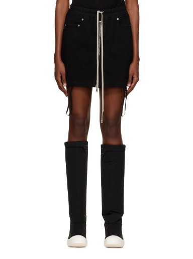 Szoknya Rick Owens DRKSHDW Drawstring Miniskirt Fekete | DS02B4345 RIG