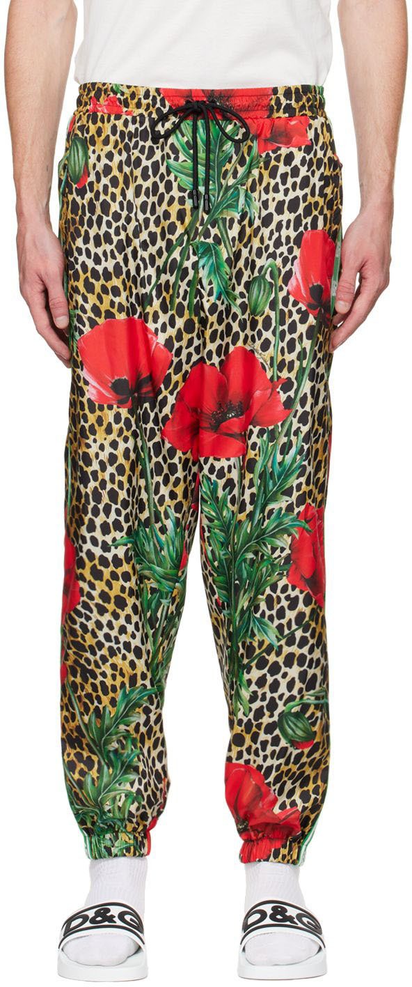 Sweatpants Dolce & Gabbana Multicolor Poppy & Ocelot Lounge Pants Többszínű | GV82ATHSM9W