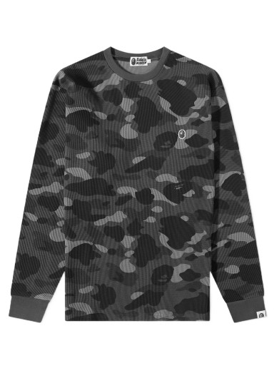 Póló BAPE Long Sleeve Colour Camo Thermal T-Shirt Black Zöld | 001LTJ301005M-BLK