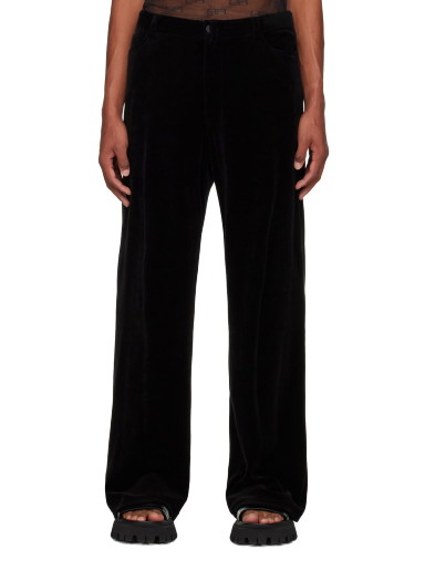 Nadrág Balenciaga Wide-Leg Trousers Fekete | 720226-TNV61-1000