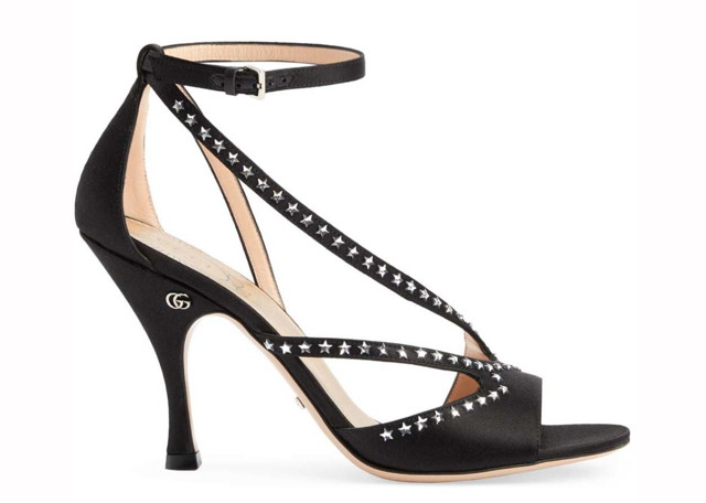 Sneakerek és cipők Gucci Star-embellished GG (95mm) Sandals Black (Women's) Fekete | 723432 KND90 1000