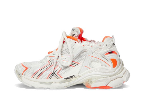 Sneakerek és cipők Balenciaga Runner Trainer Fluo Orange Fehér | 677403W3RBM9770