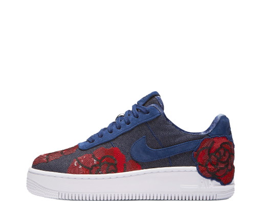 Sneakerek és cipők Nike Air Force 1 Upstep Low Denim Rose Blue W Sötétkék | 898421-401